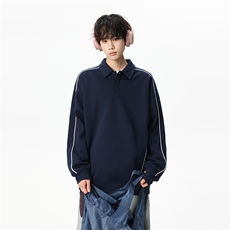 311B-1-9117-P37控69大码时尚高街套头卫衣拼接宽松休闲百搭，男装卫衣，星座311B-1