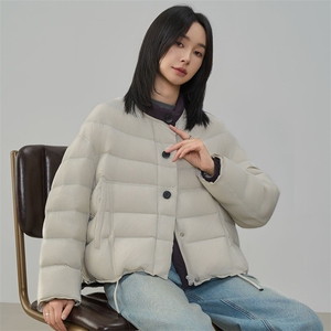 现货2025年冬季90白鸭绒休闲风羽绒服新款女图片