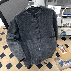 秋冬大口袋毛衣男2025新款慵懒针织外套休闲开衫上衣MZ982-P57，男装针织衫/毛衣，星座412-3