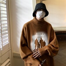 高质量！秋冬季高领毛衣男士加绒加厚翻领针织衫男毛线衣FL50-P45，男装针织衫/毛衣，电商B367