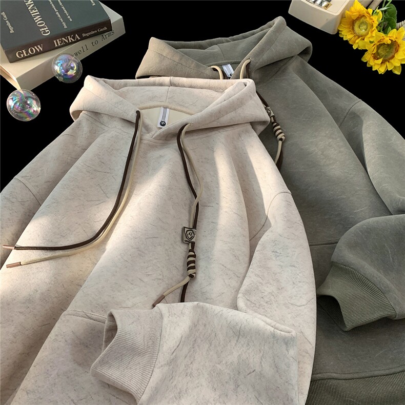 春季重磅高品质纯色砂洗做旧连帽卫衣JF20-特P62控98加绒P66控108，男装卫衣，电商A422-1