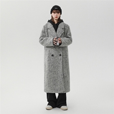 中性风长毛马海毛财阀灰西装大衣加厚羊毛大衣YM77717P210控298，男装西服套装，星座227-7