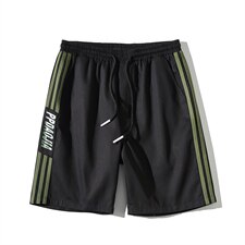 2021夏季新灰墙日系大码男条纹运动字母印花休闲短裤K2038-P35，男装休闲裤，电商A001