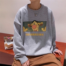 1港风新款宽松休闲中性情侣潮流印花毛衣男外套7678P48加绒P55，男装针织衫/毛衣，星座226-2