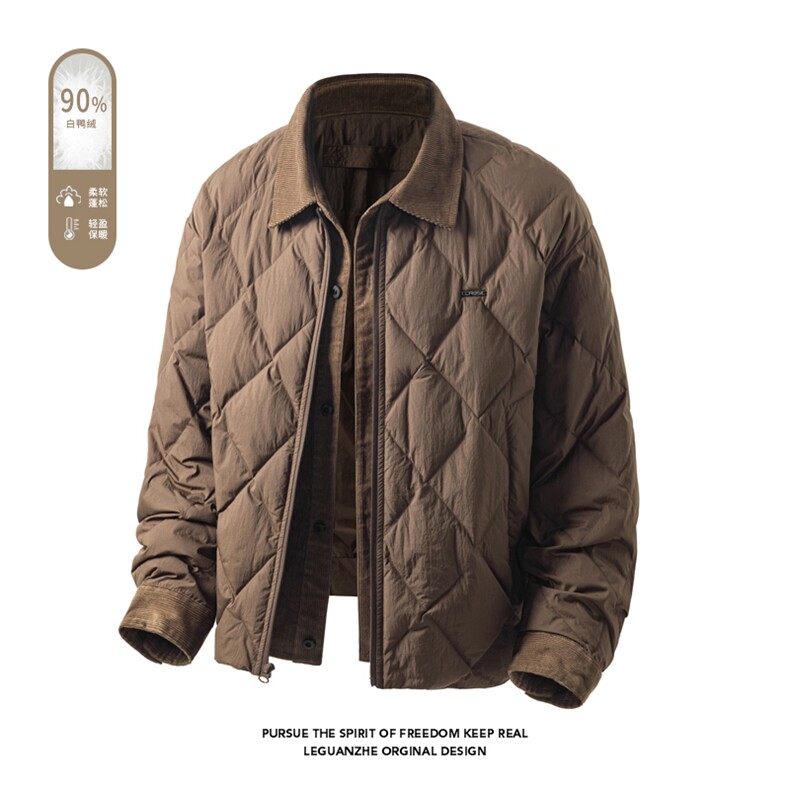 2025冬季新款港风白底大码90%白鸭绒羽绒服M-3XLGC118-特P209,男装羽绒服,电商A022