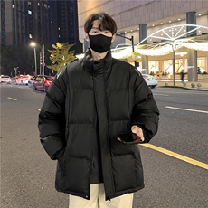 情侣装冬装港风pu软皮刺绣棉服棉衣休闲加厚外套男G1108P128，男装棉衣，电商A339
