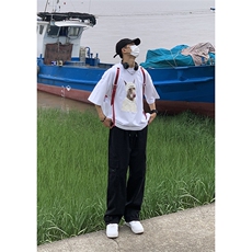 B221美式ins街头hiphop宽松休闲多口袋工装裤子LK23120-P65控88，男装休闲裤，电商B221