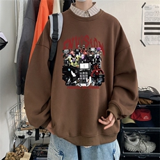 特P25控48秋冬新款男士圆领卫衣宽松休闲日常百搭上衣WQ2433，男装卫衣，电商B370