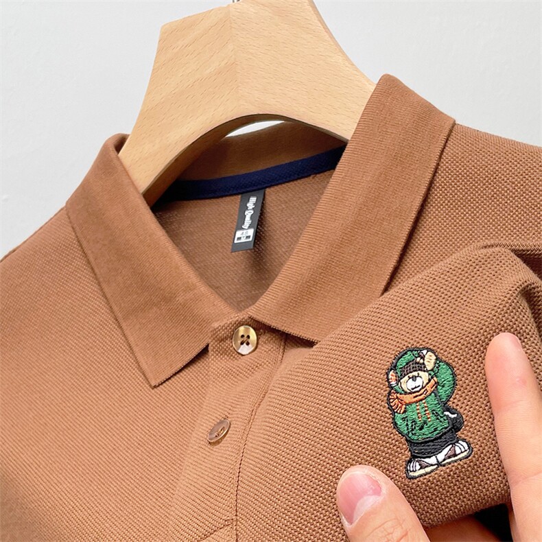 短袖polo衫翻领t恤男纯色2023新款夏季商务有领半袖保罗带领衣服,男装T恤,电商B212（原钱塘6029）