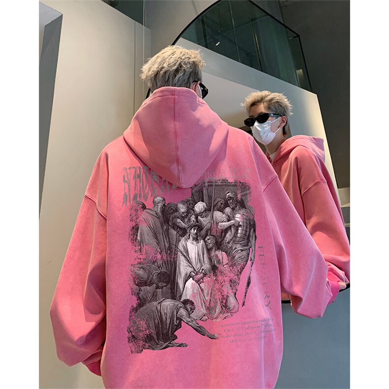 男装加厚卫衣男美式复古宽松连帽卫衣外套XZ514-2-Z2221-P70,女装短外套,星座514-2(原B239)