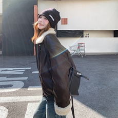 皮衣毛领羽绒服2C323-P295-，女装羽绒服，2C323