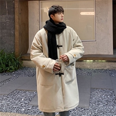 1港风外景牛角扣加棉呢大衣男可拆卸帽外套男FY8716P138控188，男装毛呢大衣，星座226-2