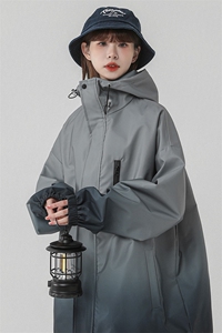 1中性风山系防水冲锋衣渐变色夹克女聚酯纤维JK77088P85控128图片