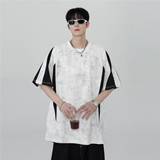 2026夏季潮牌新款扎染百搭休闲插肩袖短袖上衣T909-P35，男装T恤，电商C307