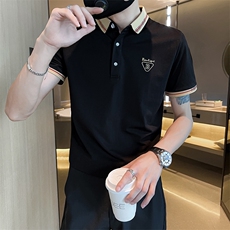 3039-P40男士短袖t恤韩版潮流修身翻领衫夏季精神小伙，男装T恤，电商D310B-1