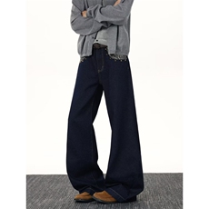 百搭新款简约慵懒日系流行潮流气质牛仔裤XZ212-1-QNK9031-P55，男装牛仔裤，星座212-1