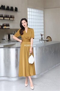 腰带收腰连衣裙图片