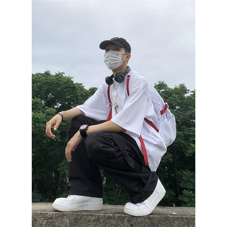B221美式ins街头hiphop宽松休闲多口袋工装裤子LK23120-P65控88,男装休闲裤,电商B221