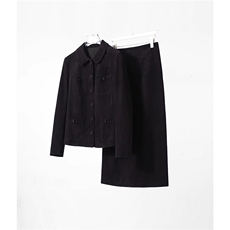 回潮1998复古老钱反绒外套/半身裙秋季新款，女装半身裙，梦白服饰厂