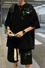 套装！华夫格套装短袖T恤短裤男TZ215-特P38，男装T恤，电商B367