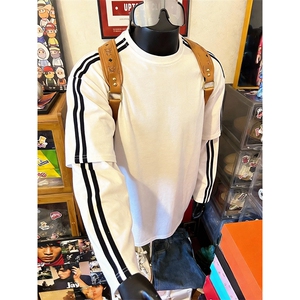 抖音得物品质 26春装美式高街结构织带假两件双纱纯棉长袖T恤W103图片