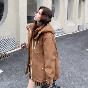 韩系工装派克羽绒服女2025冬季新款高端洋气休闲保暖90白鸭绒外套图片