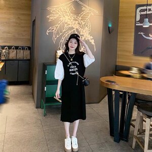韩版休闲连衣裙图片
