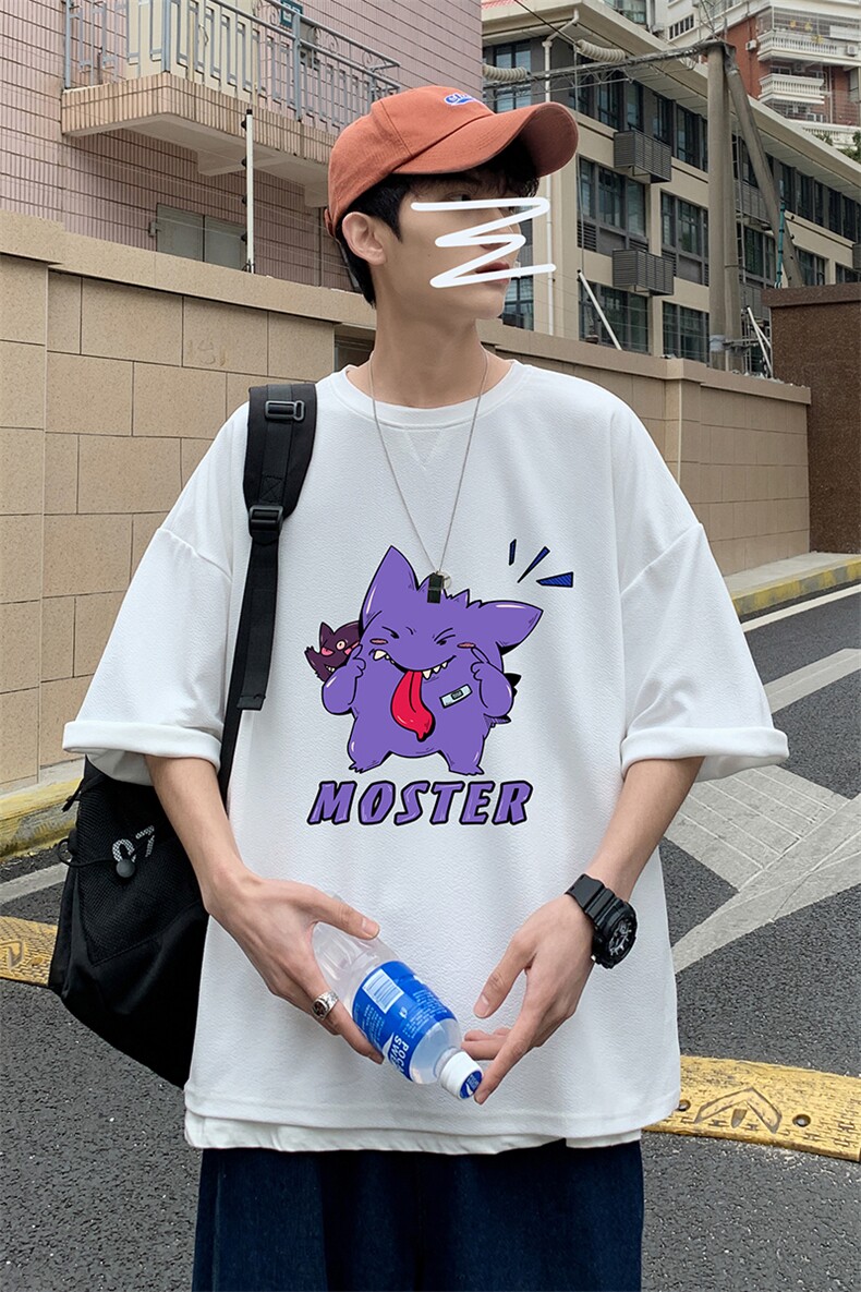 Q11087-P30 春夏季七分袖t恤男大码五分袖男短袖中袖图片