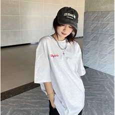万针全刺绣工艺抖音得物高品质260克重磅纯棉双纱美式高街短袖T恤，男装T恤，电商A486