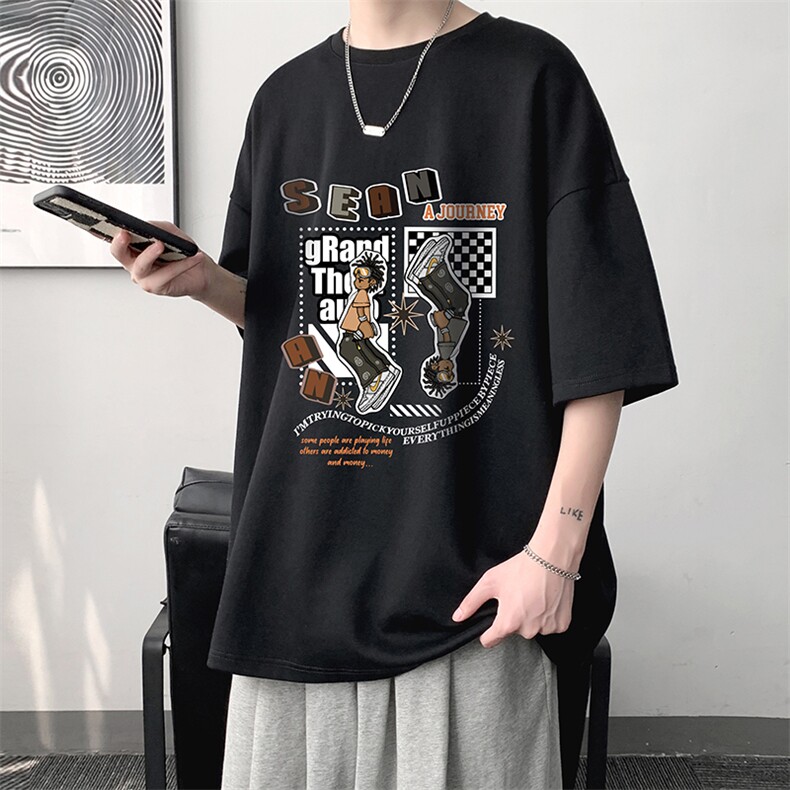 纯棉短袖t恤男大码半袖打底衫宽松体恤衫DX17282-P20大皂风,男装T恤,电商A040