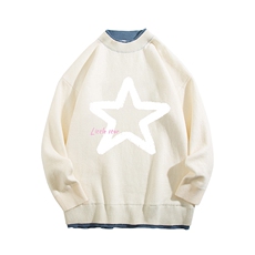 控78假两件毛衣男大码加绒针织衫男毛线衣M80286-P55加绒P70，男装针织衫/毛衣，电商A040A