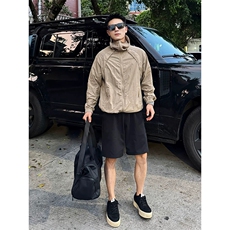 现货冰丝连帽防晒衣轻薄网眼透气户外运动拼接外套男A699-P45，男装防晒衣，星座1505