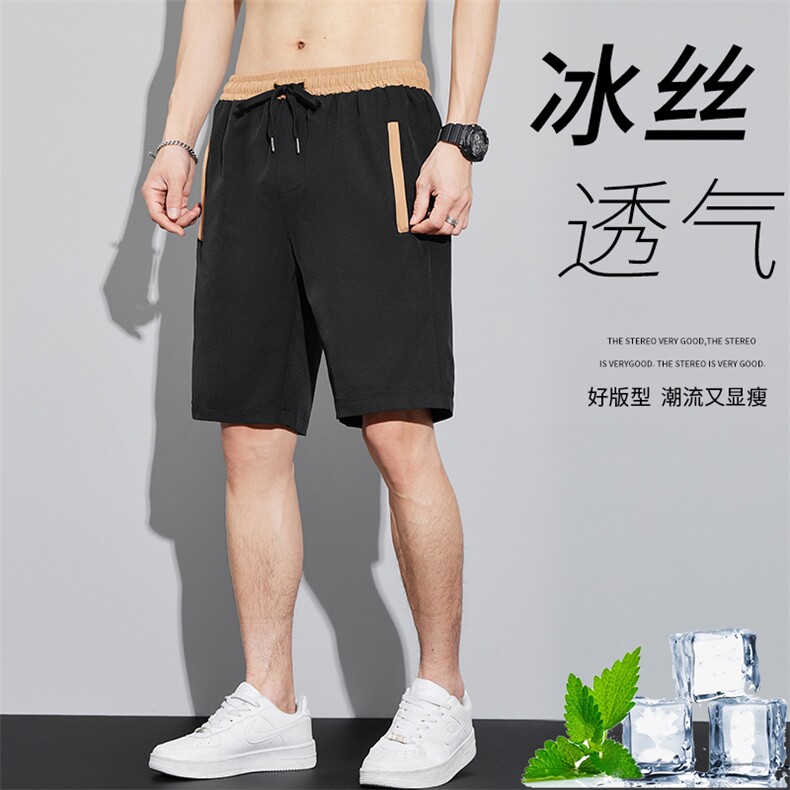 GDNB216男士2023年夏季新款青年免烫短裤中腰运动休闲宽松沙滩裤,男装休闲裤,电商B360
