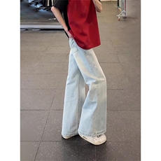 1506/Q4090/P48微喇叭牛仔裤男款美式复古裤子高腰修身弯刀裤，男装牛仔裤，星座1506
