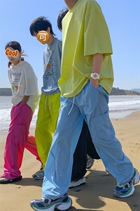 春夏新款速干多巴胺分割弯刀裤宽松 M~4XL XZ604-KG73-P45控58图片