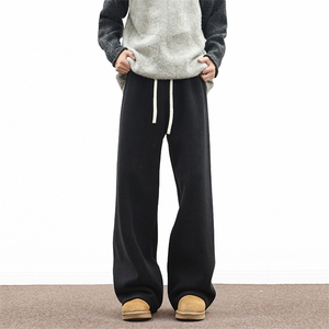 现货03秋冬加绒加厚宽松毛巾绣垂感阔腿裤XZ211-1-K2472-P65图片