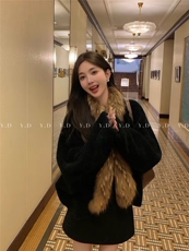 原价899.99!【依嘟】绵羊羔羊毛皮毛一体慵懒皮草狐狸毛，女装羊羔毛/颗粒绒，依嘟服饰