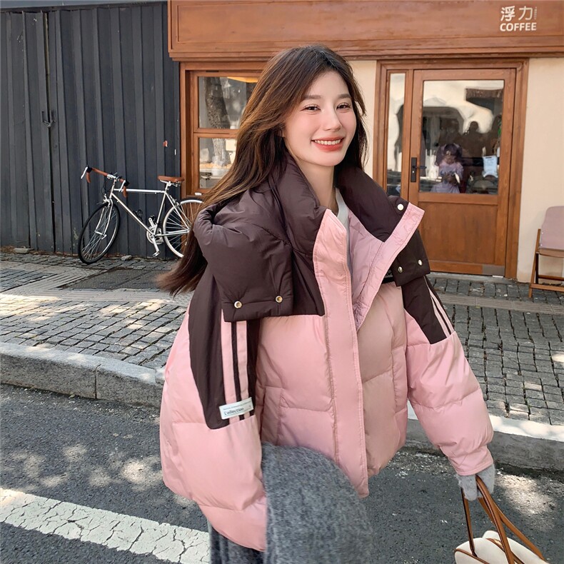 2024年冬装保暖宽松休闲洋气羽绒服外套显瘦,女装羽绒服,欣美人