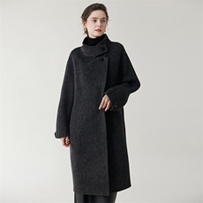 高级感双面呢羊毛大衣女装中长款2025秋冬新款韩版宽松羊毛外套，女装双面呢大衣，优远毛呢大衣