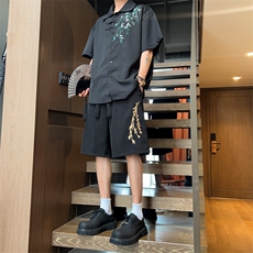 量大优供视频冰丝风刺绣短裤DK18m-5XL特P25，男装牛仔裤，电商B325