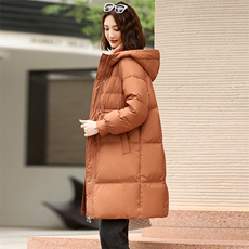 2024冬装新款时尚百搭潮流气质中长款休闲减龄羽绒服外套女，女装羽绒服，丽影随形