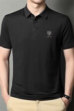 中年纯棉刺绣polo衫男短袖爸爸夏装t恤条纹丝光棉T恤父亲夏季衣服，男装T恤，电商B212（原钱塘6029）