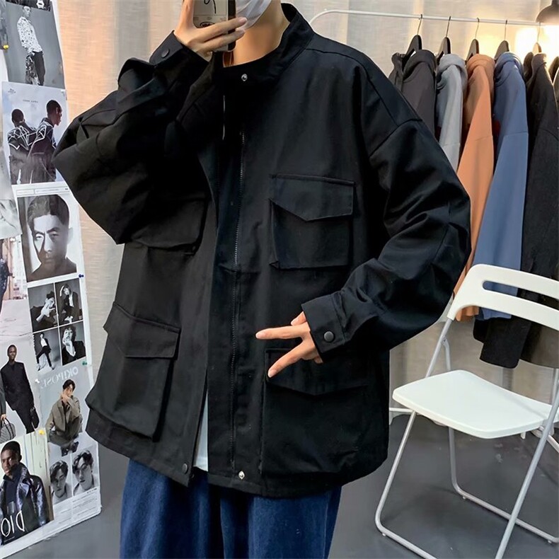 W499-P50秋冬季ins潮牌工装夹克新款潮流复古宽松痞帅休闲外套,男装夹克,星座911-1