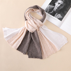 拼色穿孔小围巾时尚潮流，围巾，天盛羊绒