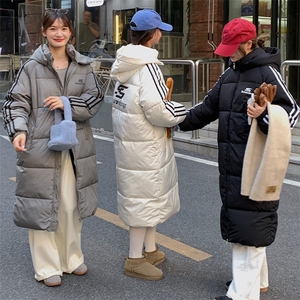 8611# 冬季加厚长款棉衣外套男女同款宽松棉服ins图片