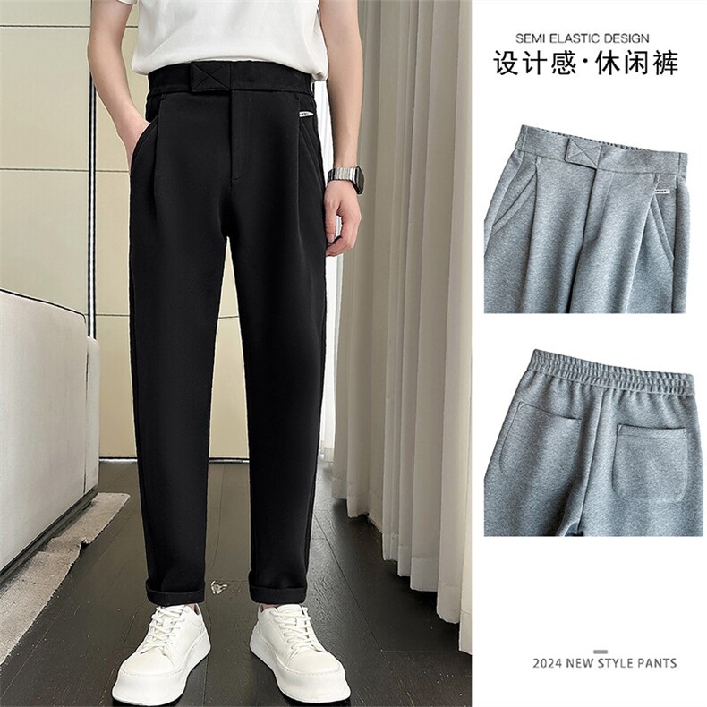 2025秋季针织小脚魔术贴休闲裤X40/P45，男装休闲裤，电商B331