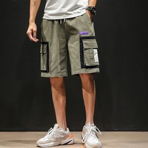2021休闲港风工装短裤大码K8806-P40图片