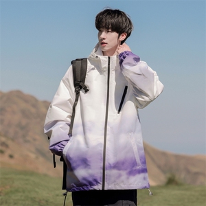 G0121-P72 秋季新款日系cityboy渐变连帽宽松夹克图片
