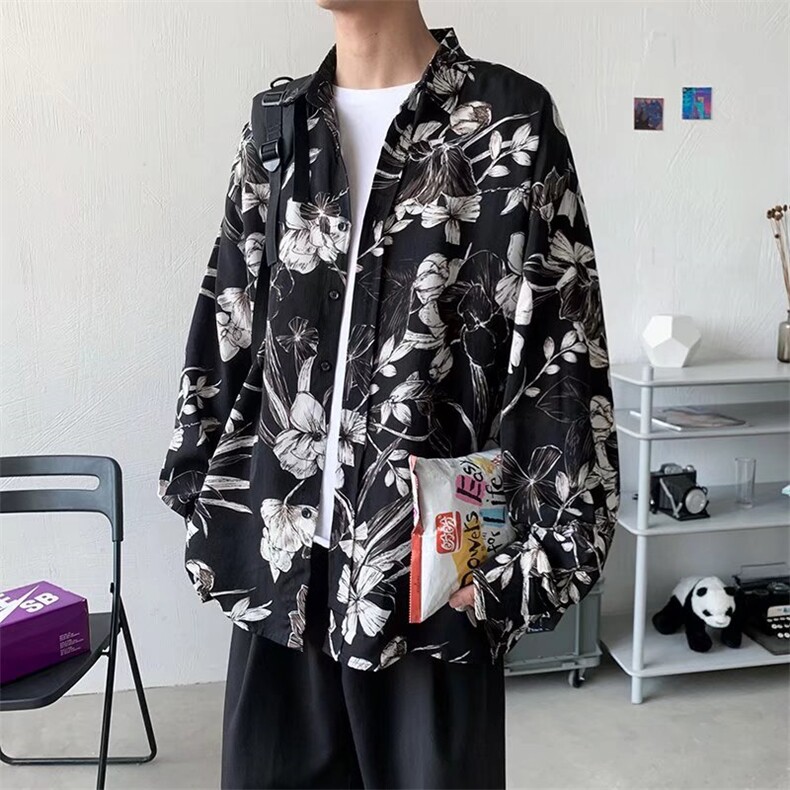 男秋季新款长袖碎花衬衫C165P28,男装衬衫,星座1116-2
