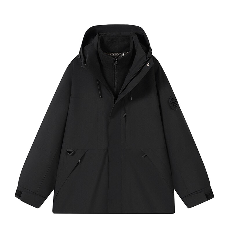 户外连帽男女新款三合一防风防水登山服石墨烯保暖外套H6188-P90,男装棉衣,星座1403A